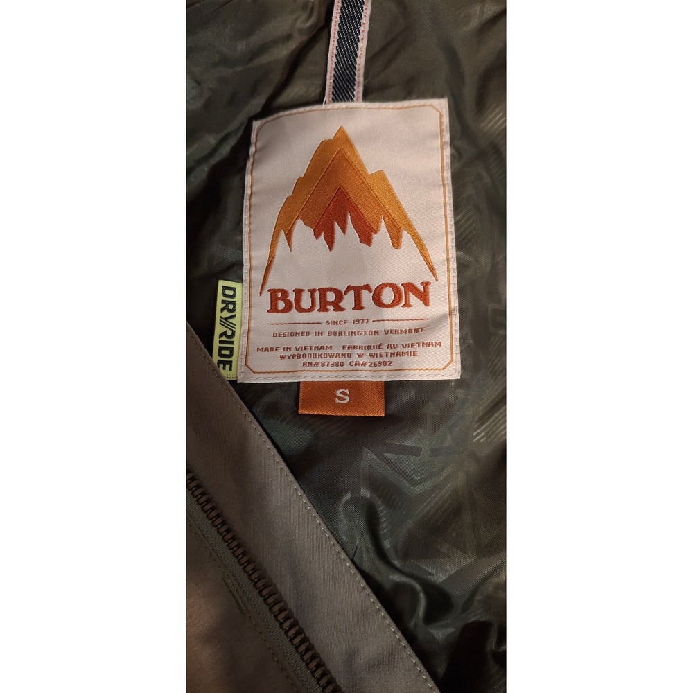 Burton Prowess DryRide Snowboard Jacket Women Khaki/Green/Tan Sherpa Hooded Coat - Picture 15 of 16